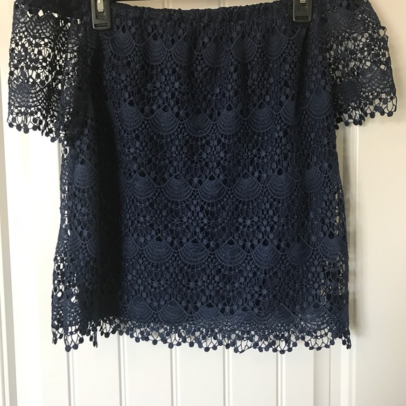 a.n.a Tops - Off the shoulder lace blouse